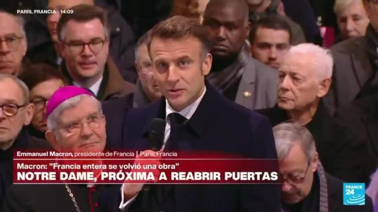 Emmanuel Macron: "El incendio en Notre Dame fue una herida nacional y ustedes fueron la sanación"