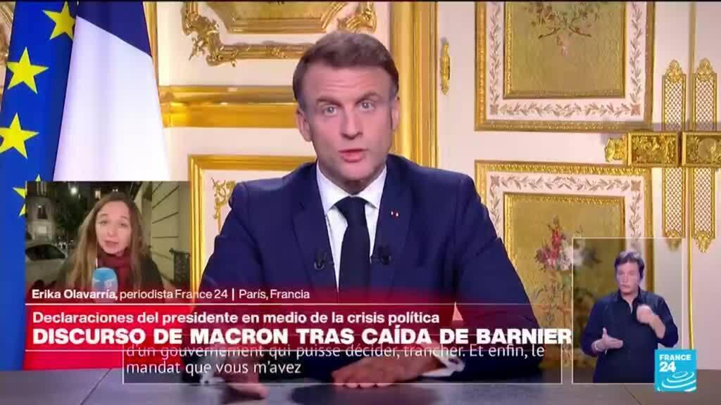 Informe desde París: Macron se pronuncia en un discurso en medio de crisis política