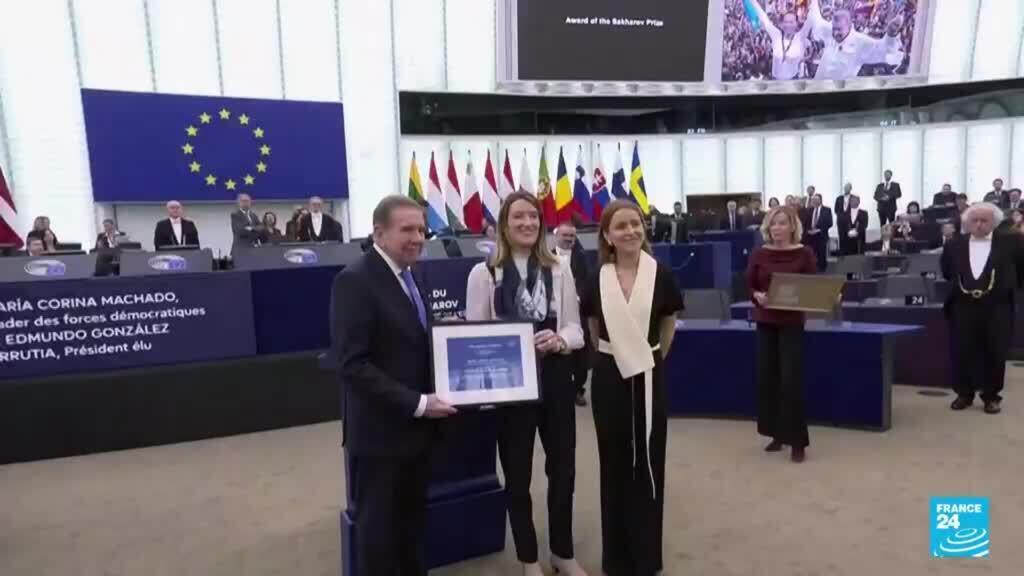 María Corina Machado y González Urrutia reciben premio Sájarov de cara a posesión del 10 de enero