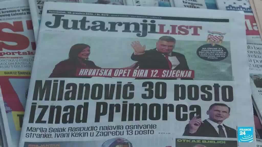 Croacia: presidente Milanovic y conservador Primorac van a segunda vuelta