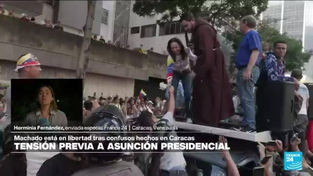 Informe desde Caracas: campaña de Machado afirma que la opositora se encuentra en libertad