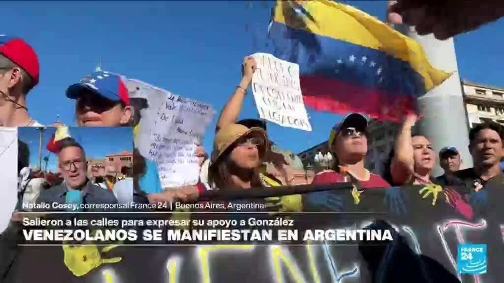 Informe desde Buenos Aires: venezolanos reunidos en la Plaza de Mayo para respaldar a González