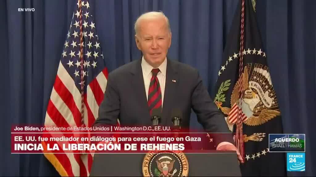 Joe Biden: "Tregua en Gaza y liberación de rehenes es el resultado de una política efectiva"