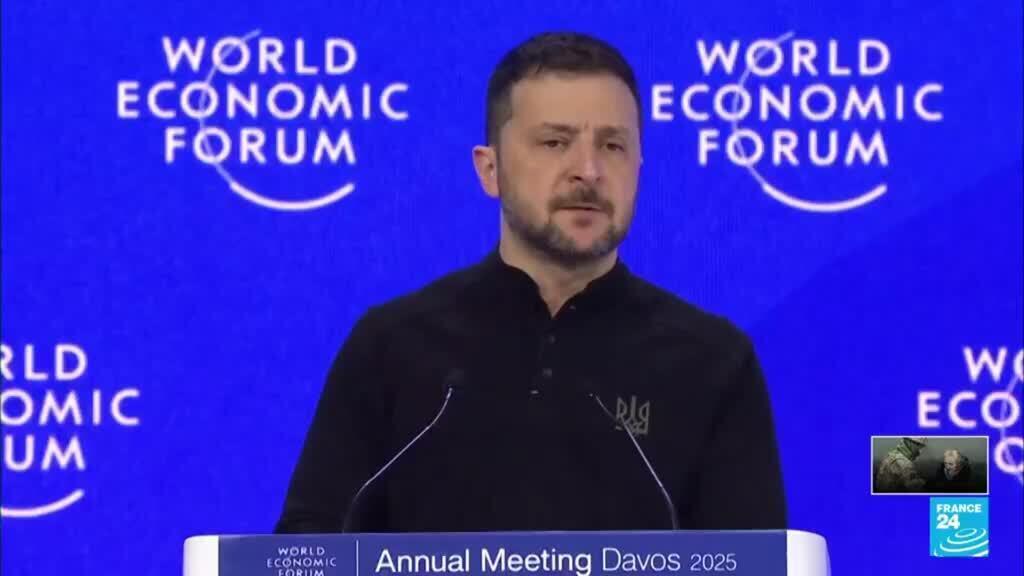 Zelenski pide a Europa al menos 200.000 soldados en el Foro de Davos