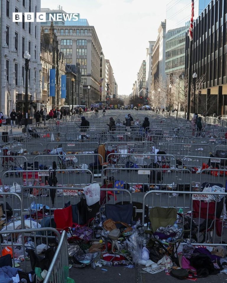 Abandonaron sus pertenencias para presenciar el discurso inaugural de Trump