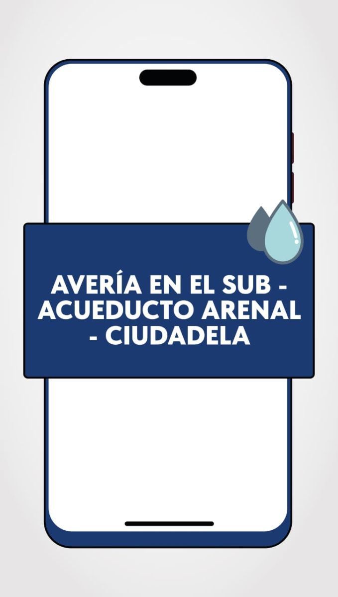 Problemas en el Sub-Acueducto Arenal-Ciudadela genera que se prolongue el corte de agua en un sector de Zona Norte