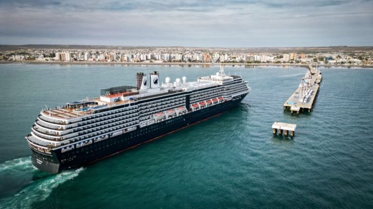 Temporada de cruceros en Chubut: llegó por segunda vez el Oosterdam