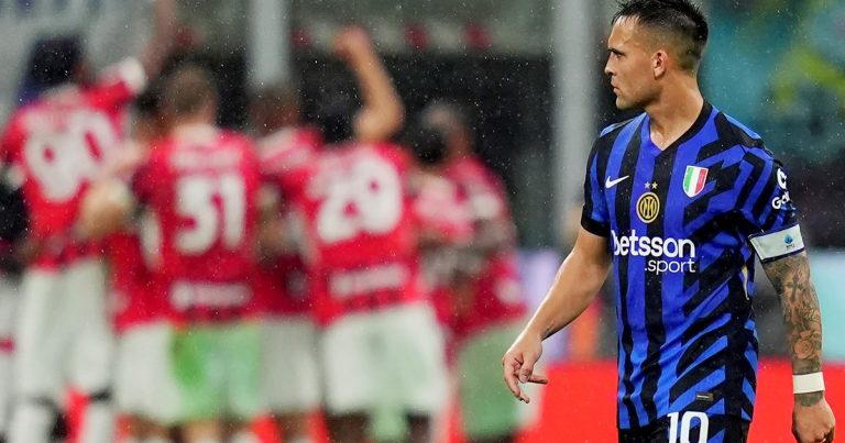 Lautaro Martínez frustró su sueño de triplete con el Inter: el Milan lo goleó y lo dejó sin final de la Copa Italia tras el emotivo homenaje al papa Francisco