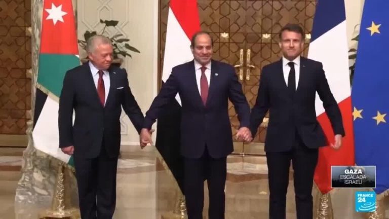 Líderes de Egipto, Jordania y Francia instan a Israel y Hamás a retomar la tregua en Gaza