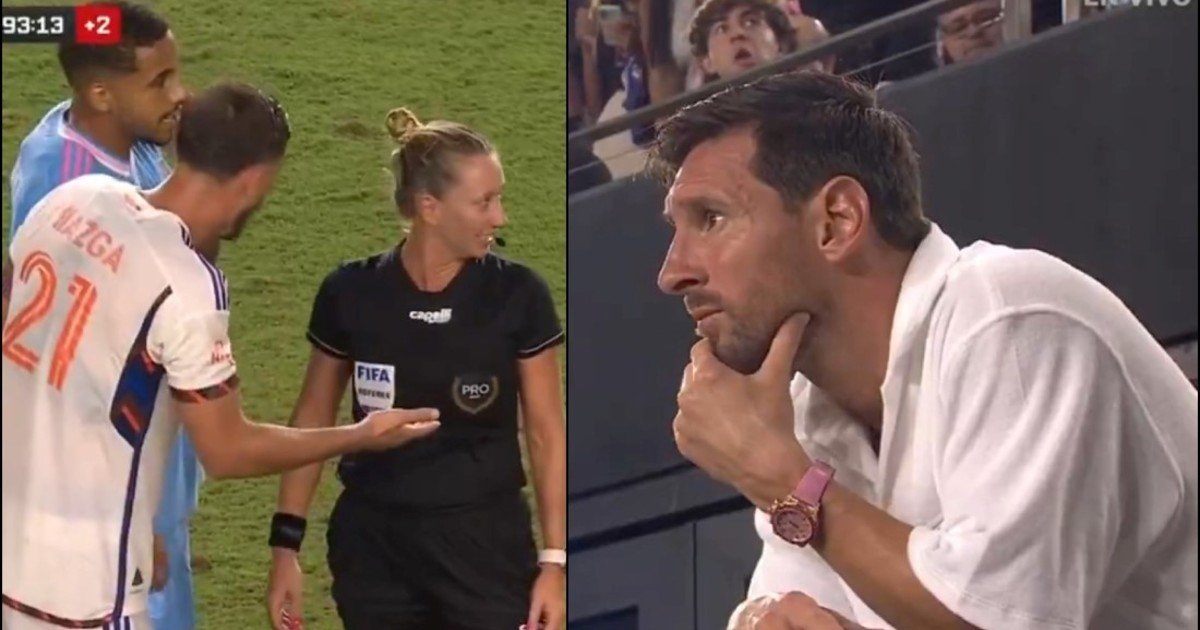 El dramático final de Inter Miami contra Cincinnati, con un insólito gol anulado, que Lionel Messi siguió desde afuera lleno de tensión