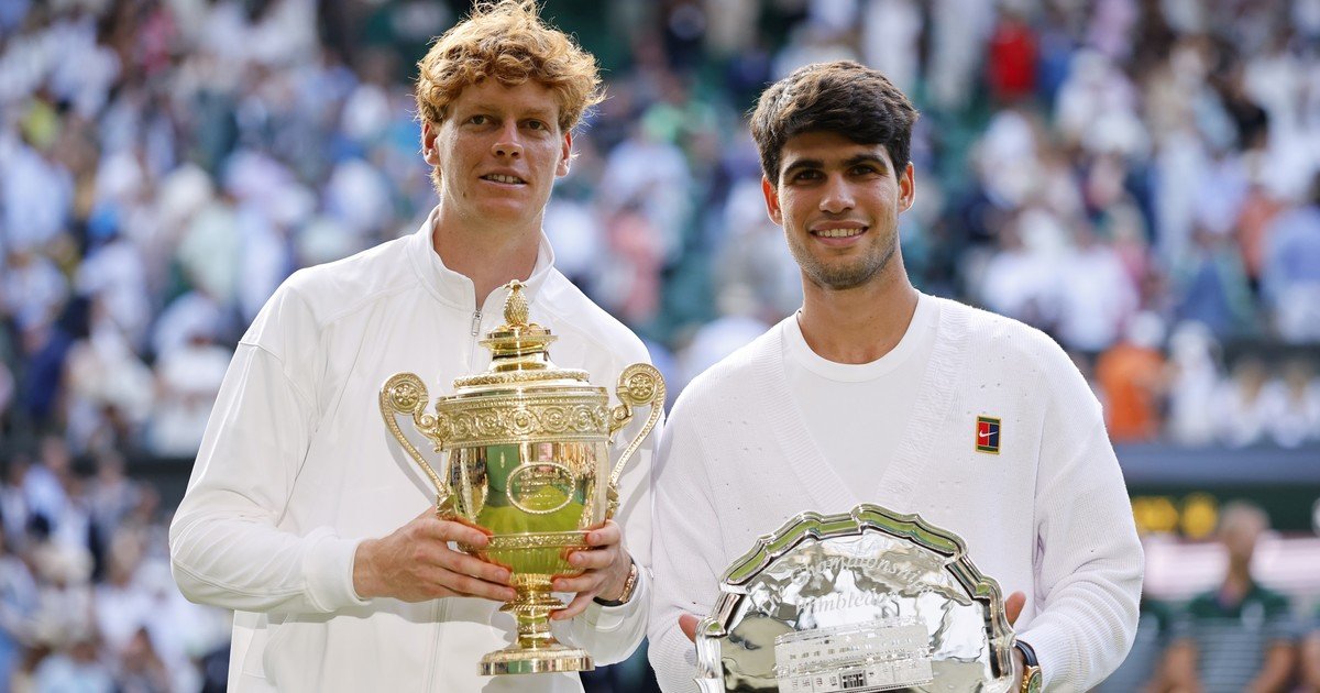 Ranking ATP: Sinner aprovecha la victoria en Wimbledon por partida doble y se aleja más de Alcaraz