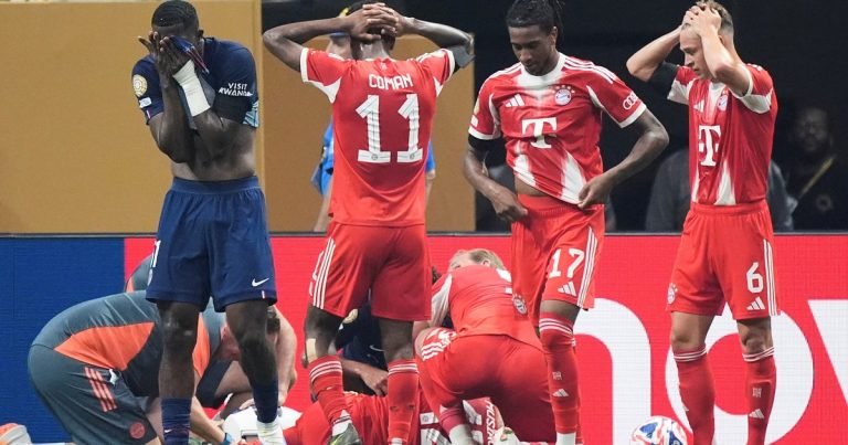 La impactante lesión de Jamal Musiala que estremeció a todos en el Mundial de Clubes