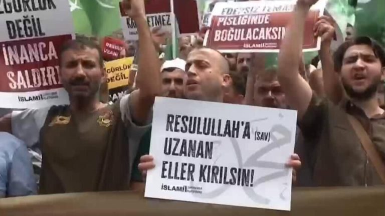 Protestas de musulmanes contra presunta caricatura de profeta Mahoma