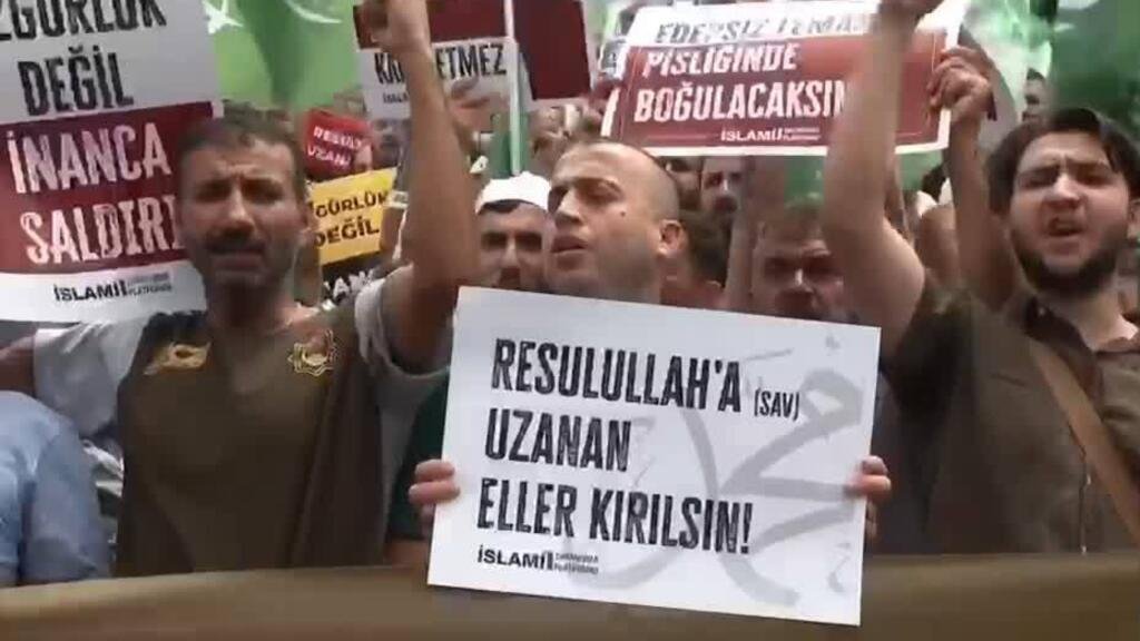 Protestas de musulmanes contra presunta caricatura de profeta Mahoma