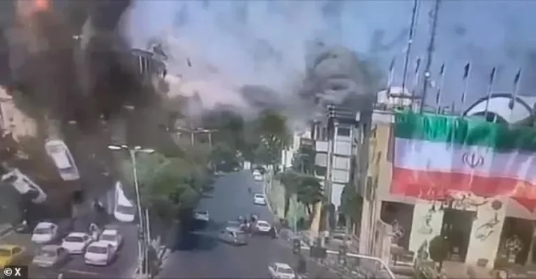 Un video impactante muestra el momento del bombardeo israelí en Teherán