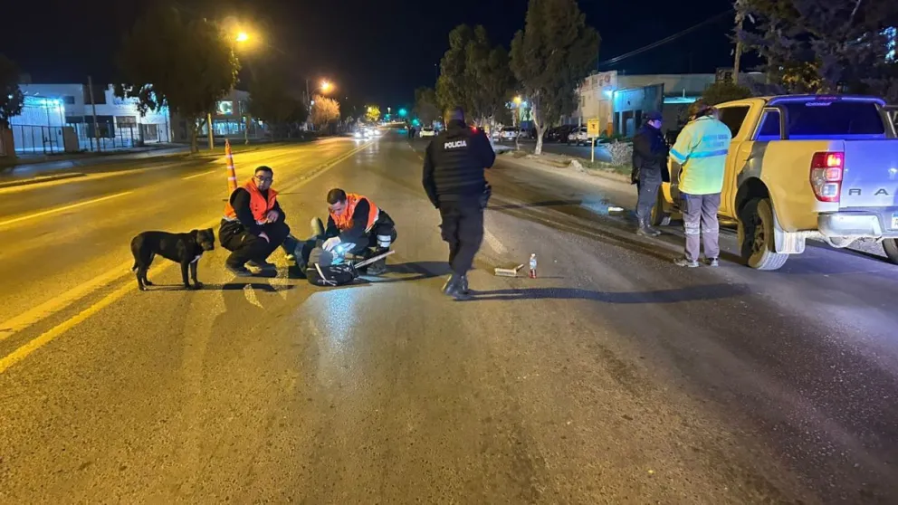 Peatón atropellado sobre avenida Hipólito Yrigoyen