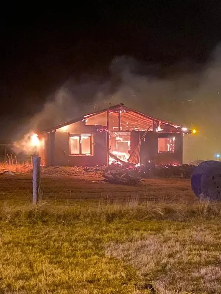 Una salamandra habría causado fuego en una casa en construcción