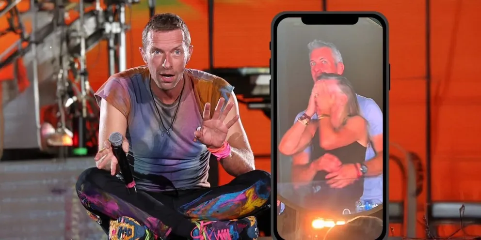 Una infidelidad quedó expuesta durante un recital de Coldplay y se volvió viral