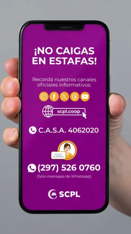 La SCPL vuelve a alertar a sus socios sobre estafas y mensajes engañosos