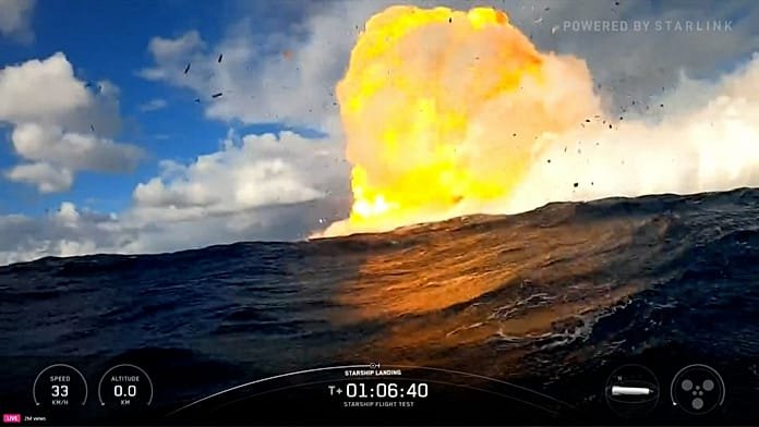 SpaceX Starship completa su primer test orbital antes de convertirse en bola de fuego en el océano