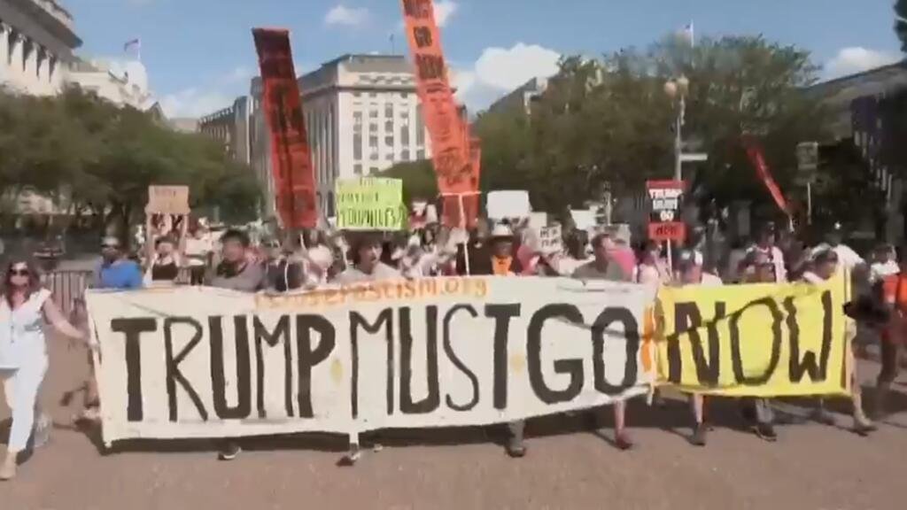 Manifestaciones en Washington D. C. en rechazo al despliegue de tropas de la Guardia Nacional