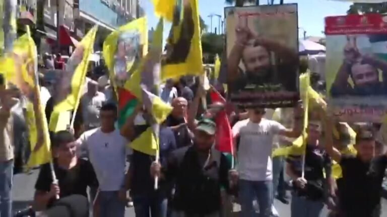 Cisjordania: protestas en apoyo a líder palestino encarcelado hace más de 20 años en Israel