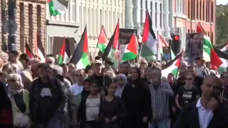 Manifestantes propalestinos en el mundo piden “detener el genocidio”
