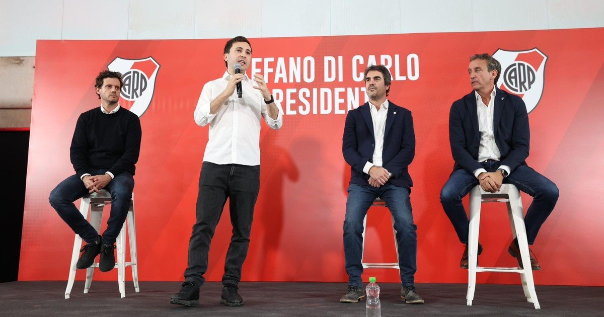 Stéfano Di Carlo hizo su lanzamiento oficial como candidato a presidente de River: confirmó la fórmula, pero no el orden