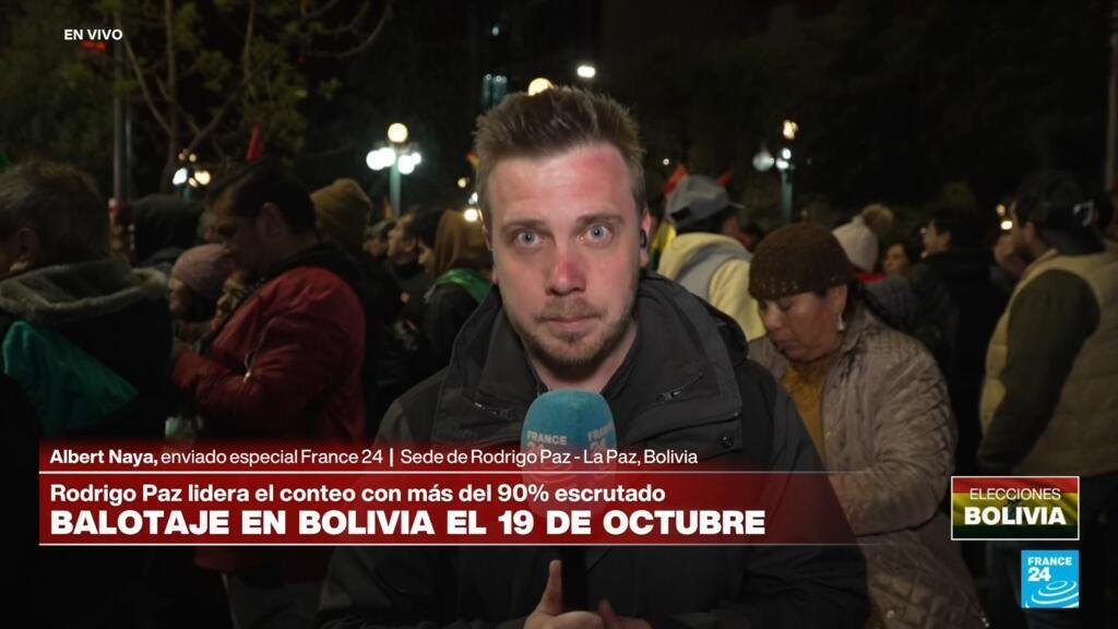 Euforia entre seguidores de Rodrigo Paz tras resultados de primera vuelta en Bolivia