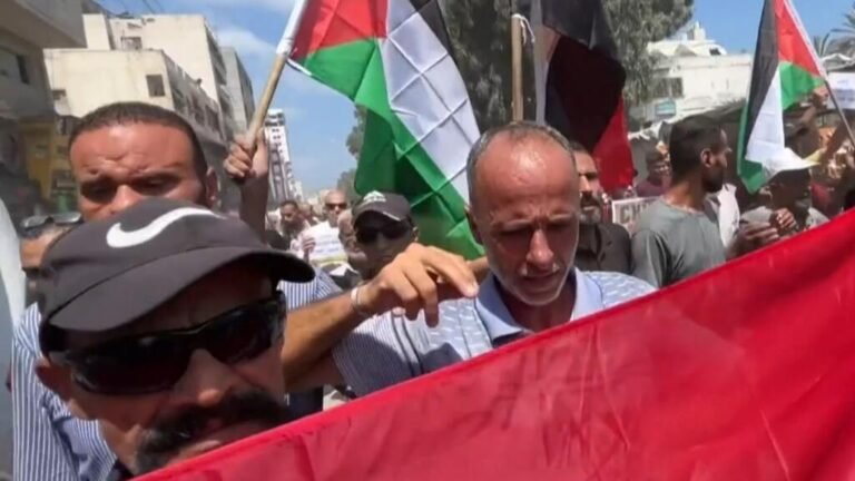 Marcha en Gaza en reclamo del fin de la guerra