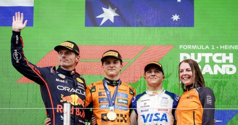 Piastri fue impecable en el GP de Países Bajos, aprovechó el abandono de Norris y encarriló el título de la Fórmula 1: el festejo de Hadjar