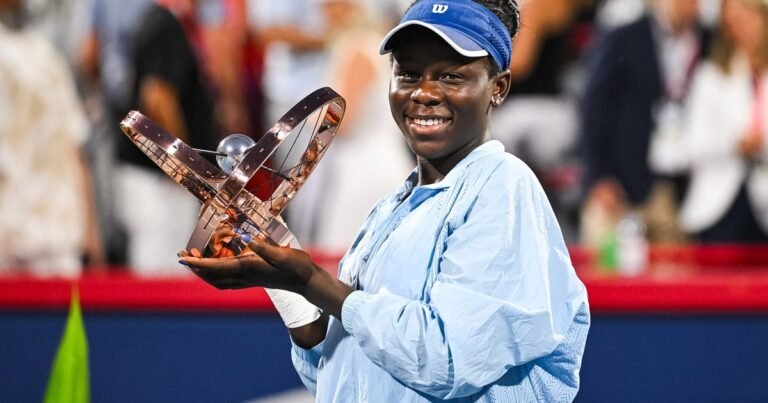 Victoria Mboko, la juvenil de 18 años e hija de refugiados de RD del Congo que le ganó a Osaka para ser campeona del WTA 1000 de Canadá