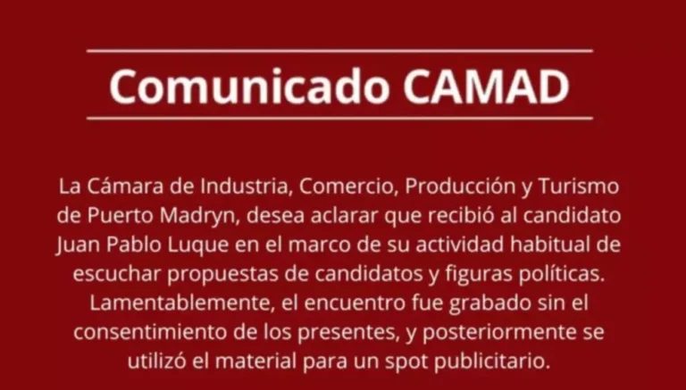 La CAMAD se despegó de Luque y cuestionó la utilización electoral de una reunión privada que fue grabada sin consentimiento