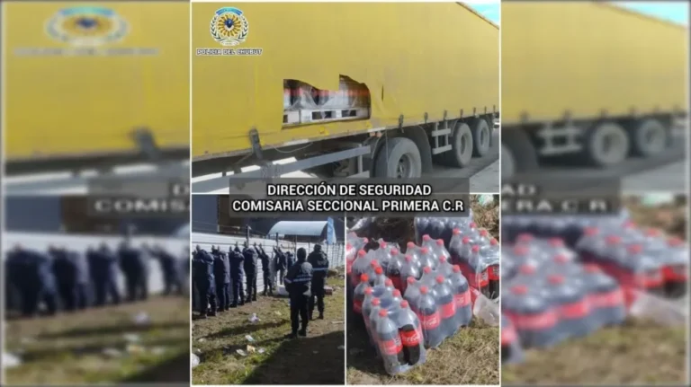 Detienen a siete hombres por robar 80 packs de gaseosas en Comodoro