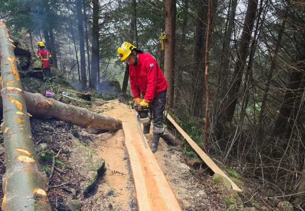 Lago Puelo: Avanza el armado del nuevo mirador de la Virgen del Currumahuida 