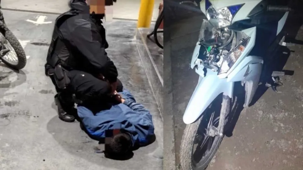 Detuvieron a un joven que robó una moto y fue captado por las cámaras