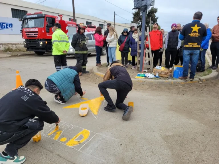 Pintaron una Estrella Amarilla en memoria de Omar Decima