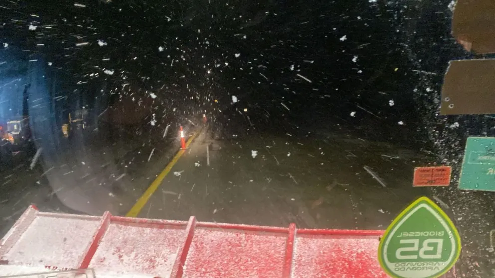 Extrema precaución en RN40 por presencia de nieve en zonas altas