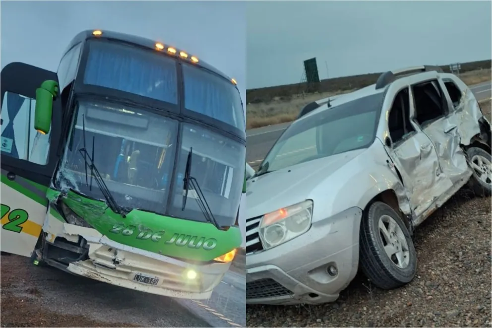 Choque entre colectivo y camioneta: una joven resultó herida