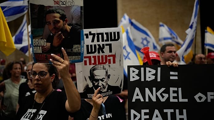 Las protestas en el aeropuerto Ben Gurion contra Netanyahu antes de su visita a EE.UU.