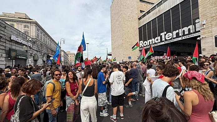 Italia se moviliza con una huelga general contra la masacre en Gaza