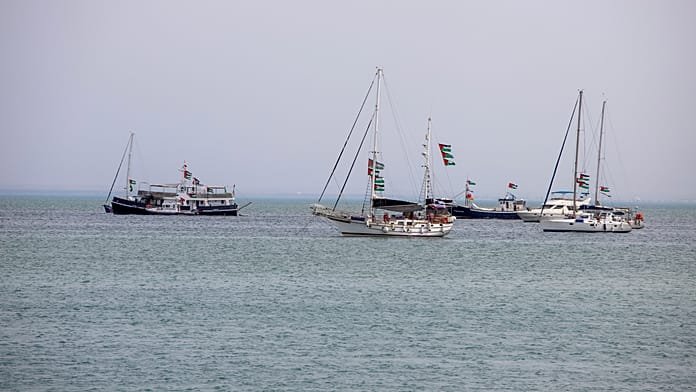 La Flotilla Global Sumud, rumbo a Gaza, denuncia un segundo "ataque con dron" en Túnez
