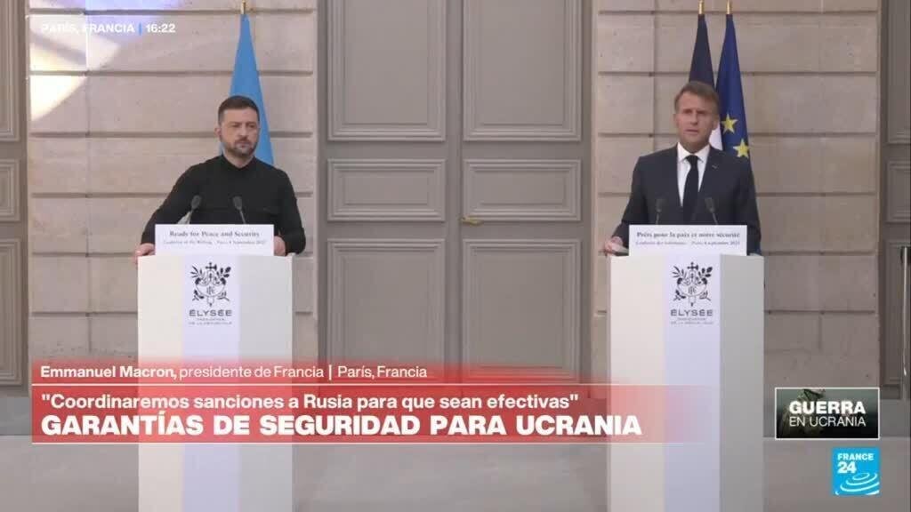 Zelenski y Macron se refieren a garantías de seguridad para Ucrania en una posguerra
