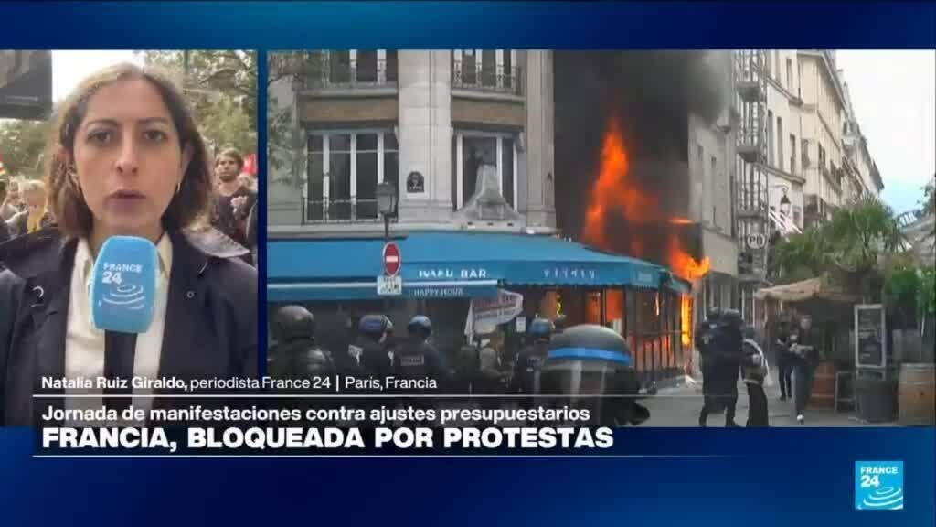 Más de 250 detenidos durante la jornada de protestas 'Bloqueemos todo' en Francia