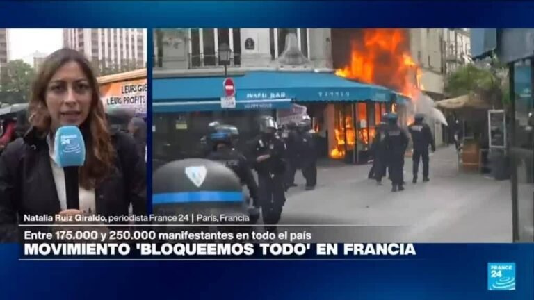 Informe desde París: fuertes enfrentamientos durante protestas del movimiento "Bloqueemos todo"