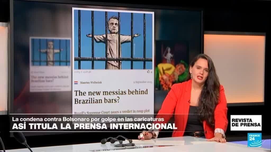 "¿El nuevo Mesías tras las rejas brasileñas?": caricaturas tras la condena a Bolsonaro
