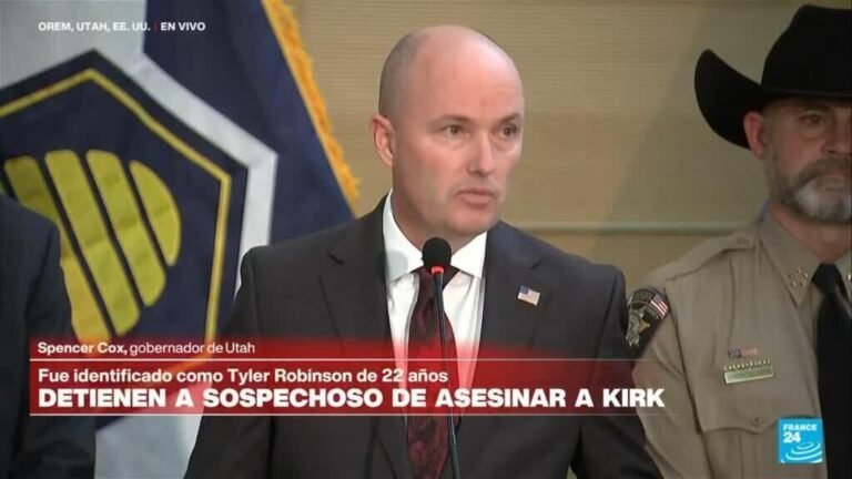 Gobernador de Utah anuncia captura de sospechoso por asesinato de Charlie Kirk