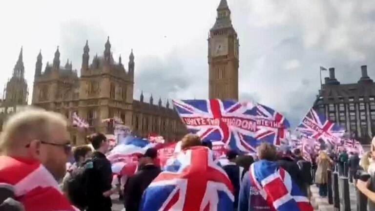 Reino Unido: la marcha antiinmigración de Tommy Robinson