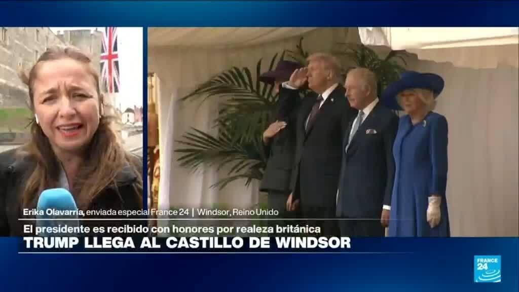 Trump visita el Castillo de Windsor en medio de protestas y controversia