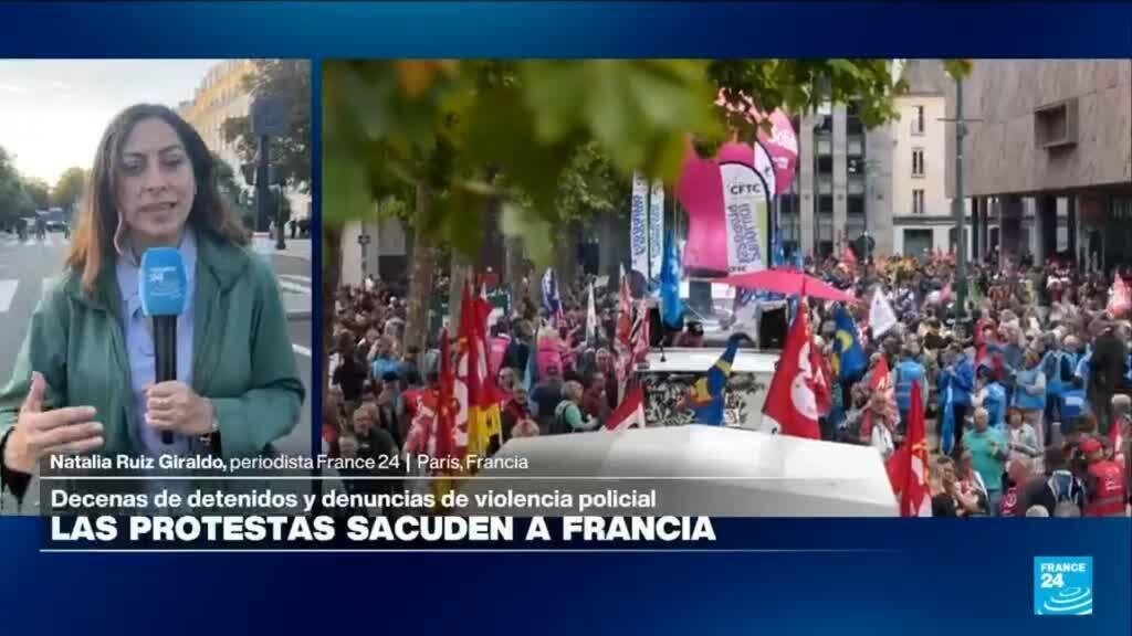 Informe desde París: cientos de miles de personas marcharon contra recortes del Gobierno